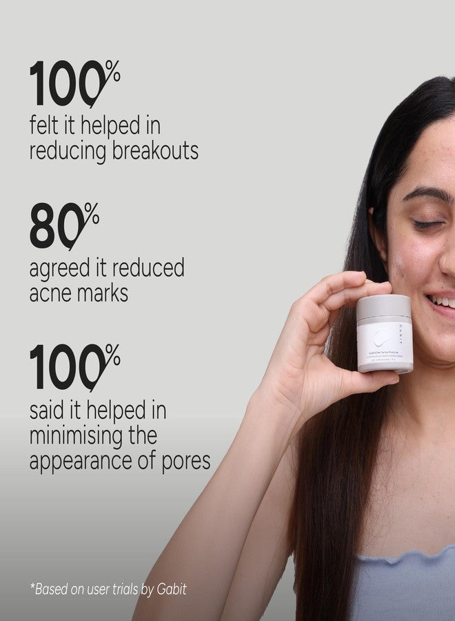 Gabit Salicylic Acid & Green Tea Face Moisturiser For Acne, Blackheads & Open Pores | Oil free, Lightweight Moisturizer, Exfoliates, Brightens skin |Ceramides, Niacinamide, CiCa |For Women & Men, 50ml - Image 4