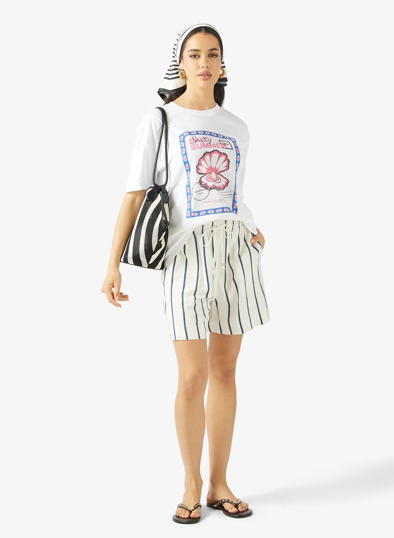 Ginger Cotton Oversize Travel Graphic T-shirt - Image 4