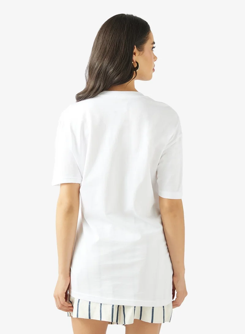 Ginger Cotton Oversize Travel Graphic T-shirt