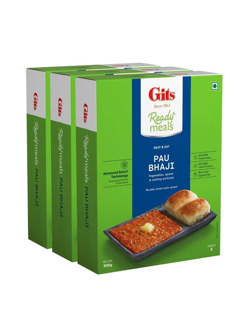 Gits Pav Bhaji Ready to Eat, Pure Veg, 900g (Pack of 3 x 300g) - Image 1