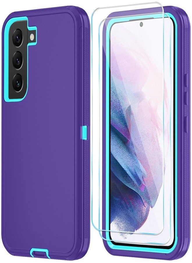 ONOLA Phone Case for Samsung Galaxy S21 Case with HD Screen Protector, Heavy Duty Shockproof & Dropproof 3-Layer Cover Phone Case for Galaxy S21 6.2'',PurpleSkyblue - Image 1