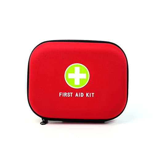 Jipemtra First Aid Hard Case Empty First Aid Hard Case First Aid EVA Hard Red Medical Bag for Home Health First Emergency Responder Camping Outdoors Red - Image 1