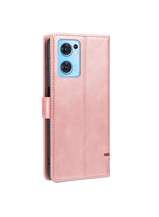 S-TOP Case For OPPO Reno7 5G Classic Wallet Flip Leather Phone Case - Image 3