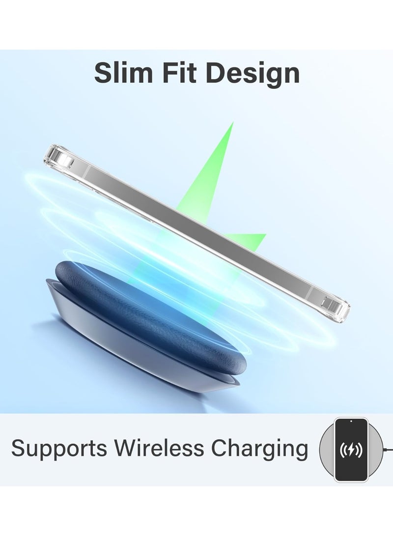 Clear Shockproof Case for Samsung Galaxy S24 | PC+TPU Hybrid | AR Optical Coating | Anti-Yellowing | Full Protection Transparent Cover | Wireless Charging Compatible - Image 3