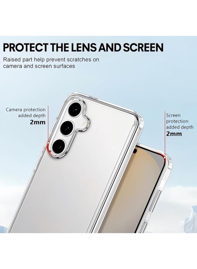 Clear Shockproof Case for Samsung Galaxy S24 | PC+TPU Hybrid | AR Optical Coating | Anti-Yellowing | Full Protection Transparent Cover | Wireless Charging Compatible - Image 2