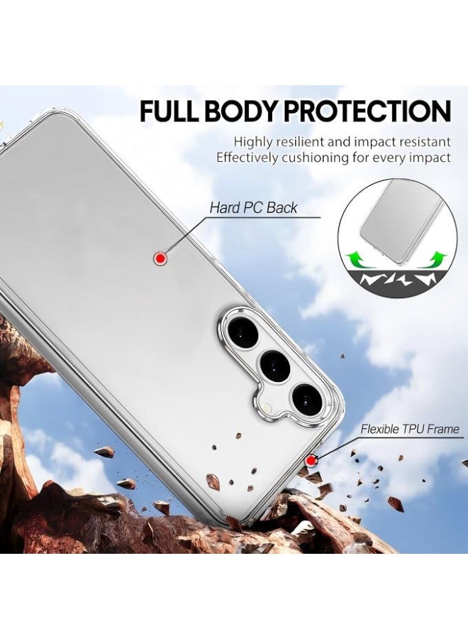Clear Shockproof Case for Samsung Galaxy S24 | PC+TPU Hybrid | AR Optical Coating | Anti-Yellowing | Full Protection Transparent Cover | Wireless Charging Compatible - Image 5