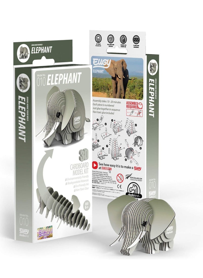EUGY 3D Elephant Puzzle - Eco-Friendly Animal Craft for Kids and Families - Image 4