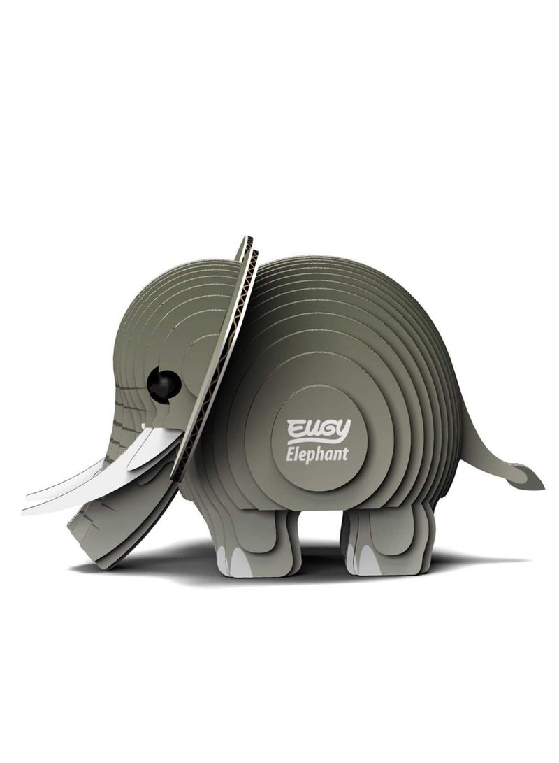 EUGY 3D Elephant Puzzle - Eco-Friendly Animal Craft for Kids and Families - Image 1