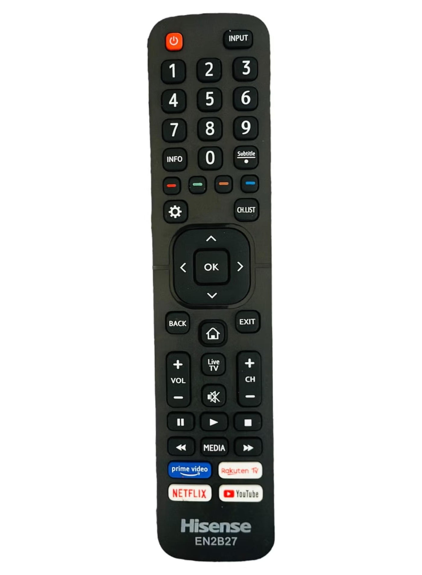 Replacement Remote Control – For Hisense Smart TVs, with Netflix, Prime Video, YouTube & Google Play Buttons, Black