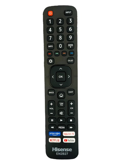 Replacement Remote Control For Hisense-Smart-TV-Remote, with Netflix, Prime Video, YouTube, Google Play Buttons Black