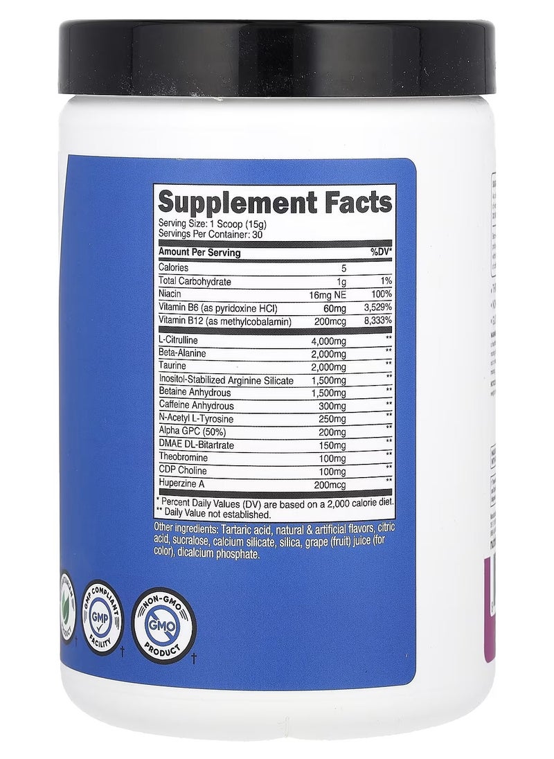 Nutricost - Performance Pre X Xtreme Pre Workout Complex Grape 1 Lb 435 G - Image 1