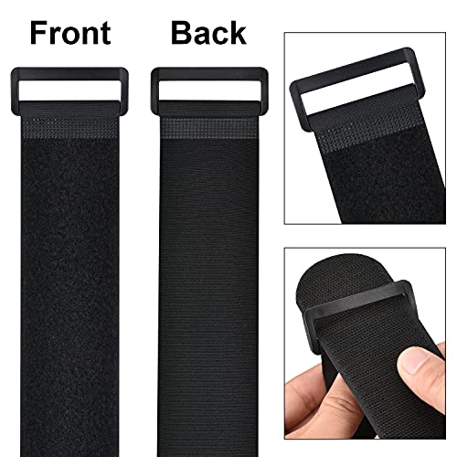 Cacturism 2 x 36 Inch Hook and Loop Cable Tie, 6 Pack Heavy Duty Adjustable Fastening Adhesive Cinch Strap with Plastic D-ring Buckle, Multi-Purpose Reusable Cord Organizer by Cacturism - Image 3