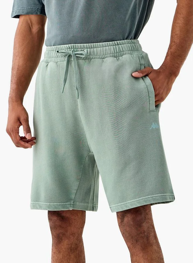 Kappa Textured Shorts with Drawstring Closure and Pockets
