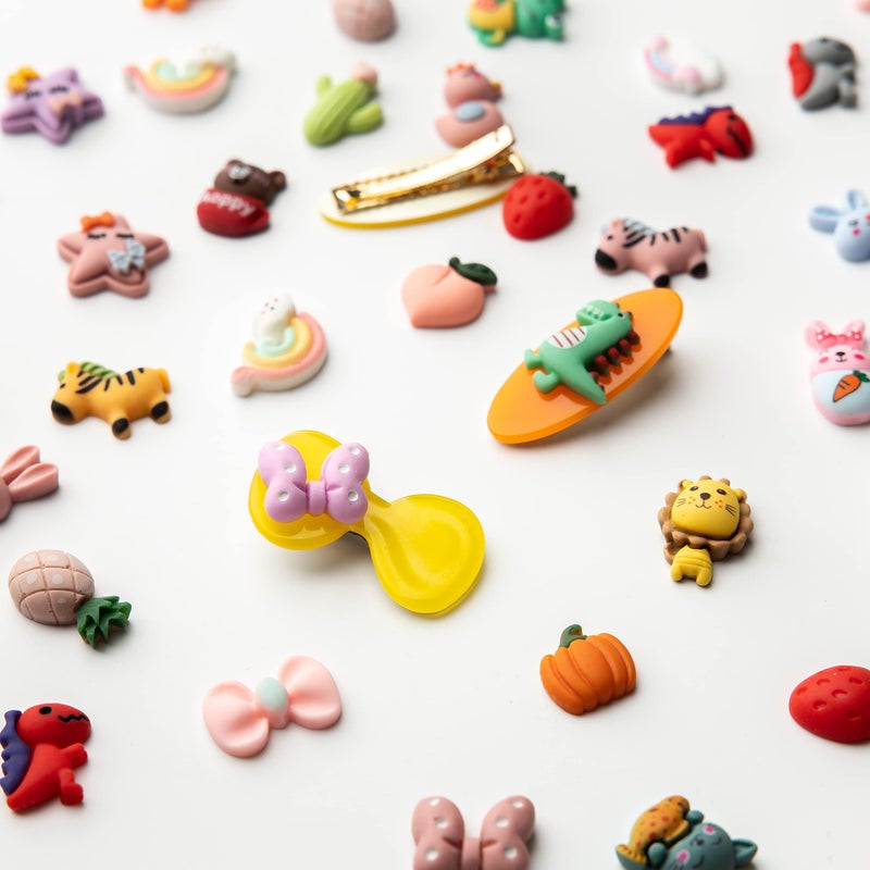 LEEXINLUU Slime Charms Cartoon Animal And Fruit Cute Set - Mixed Lot Assorted Fruit Resin Flatback Cute Sets For Diy Crafts Making,Decorations,Scrapbooking,Embellishments,Hair Clip 25pcs - Image 4