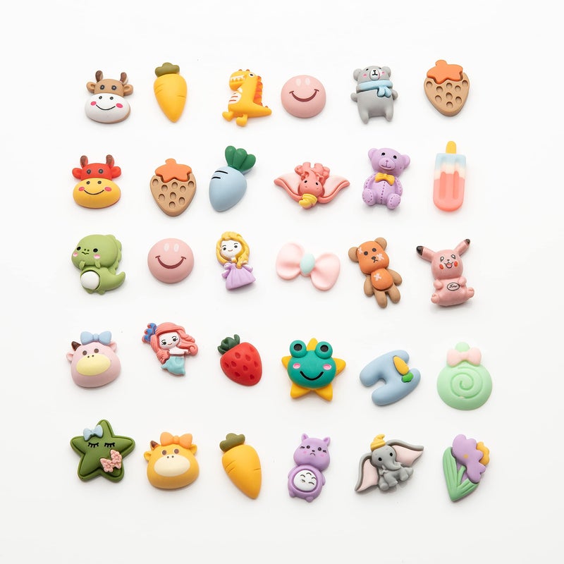 LEEXINLUU Slime Charms Cartoon Animal And Fruit Cute Set - Mixed Lot Assorted Fruit Resin Flatback Cute Sets For Diy Crafts Making,Decorations,Scrapbooking,Embellishments,Hair Clip 25pcs - Image 2