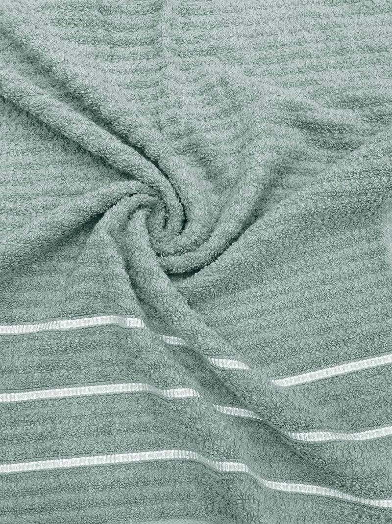 BIANCA Extra Plush Turkish Terry Towels -1pc Bath Towel Size (Mint-Tea) | 480 GSM l 100% Cotton Towel | Bath Towel for Men, Bath Towel for Women Solid-sage - Image 5