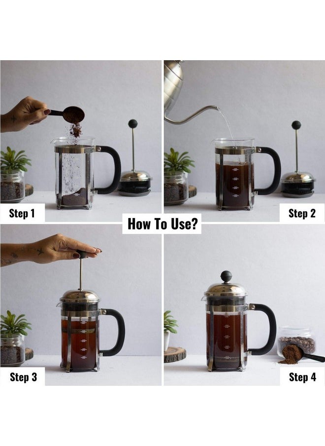 InstaCuppa - InstaCuppa French Press Coffee Maker with 4 Part Superior Filtration, Premium Grade Stainless Steel Coffee Plunger, 1000 ML - Image 1
