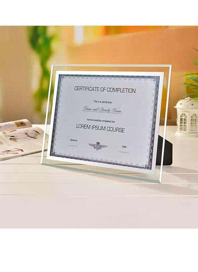 Generic 2 packs silver A4 picture frame, certificate holder, glass, diploma sea newspaper shelf, desktop photo display shelf  - Image 4