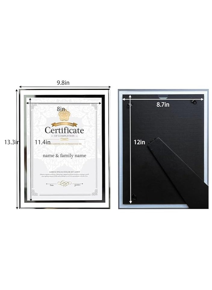 Generic 2 packs silver A4 picture frame, certificate holder, glass, diploma sea newspaper shelf, desktop photo display shelf  - Image 5