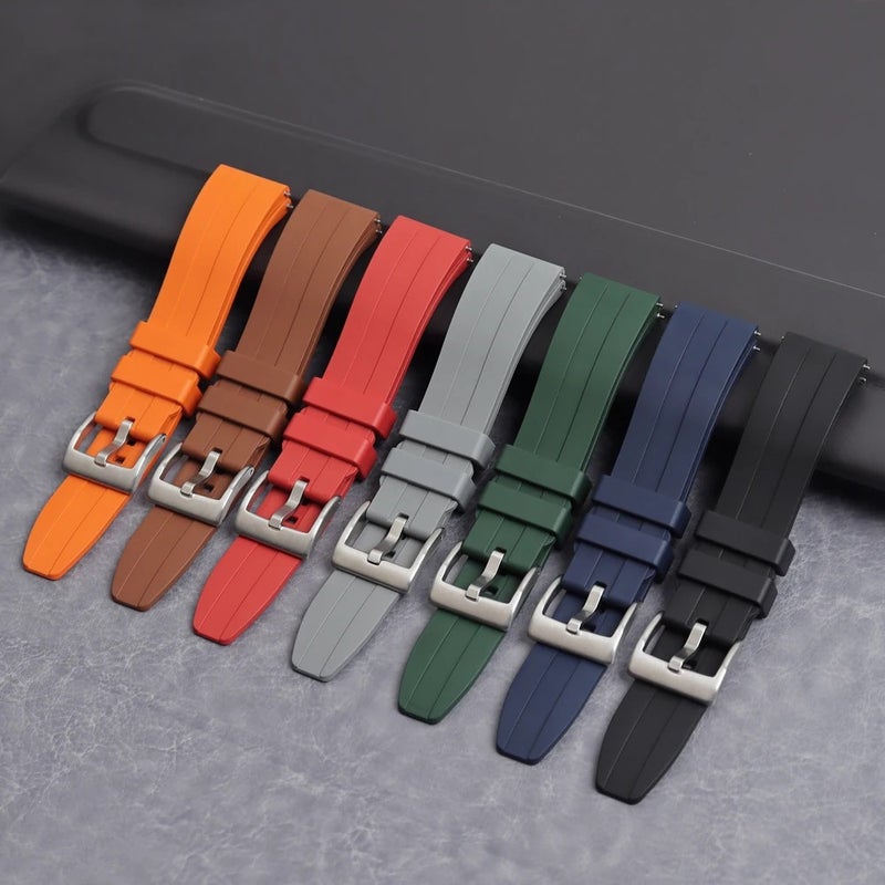 Bluejw Replacement Sports Waterproof Watch Band with Logo – Quick Release Fluorine FKM Rubber Strap for 20mm 22mm Watches, Multi Colors - Image 5