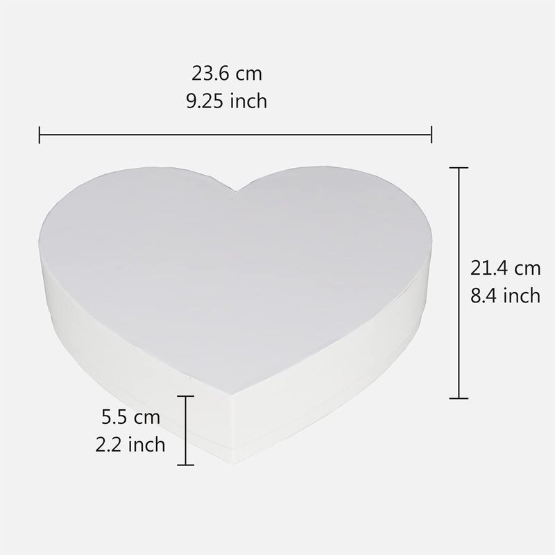 WENPACK Empty Heart Shaped Gift Box Strawberry Packaging (White) - Image 3