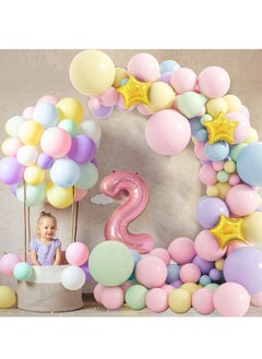 Generic Pastel Pink Purple White Balloons Garland 145 pcs Latex Balloons Arch Kit for Baby Shower Birthday Wedding Engagement Anniversary Christmas Festival Picnic or any Friends & Family Party  - Image 4