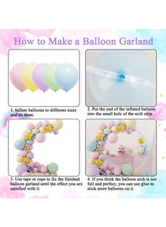 Generic Pastel Pink Purple White Balloons Garland 145 pcs Latex Balloons Arch Kit for Baby Shower Birthday Wedding Engagement Anniversary Christmas Festival Picnic or any Friends & Family Party  - Image 3