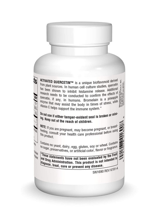 Source Naturals Activated Quercetin Plant Derived Bioflavonoid Complex Seasonal & Immune Defense 100 Capsules - Image 3