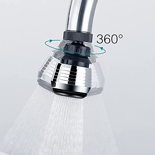 Trifecta Kitchen Faucet Aerator - 360 Degree Rotatable ABS Anti-Splash Sprayer Head Replacement - Sink Nozzle Attachment With 2 Modes (Model D-1) - Image 3