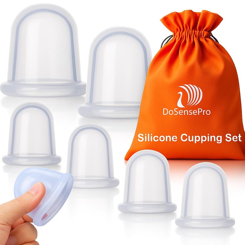 Silicone Cupping Therapy Set by DoSensePro Silicone Cupping Set Massage Therapy Cups for Arthritis Pain Relief Anti Aging and AntiCellulite Cupping Kit for Massage Therapy Cups