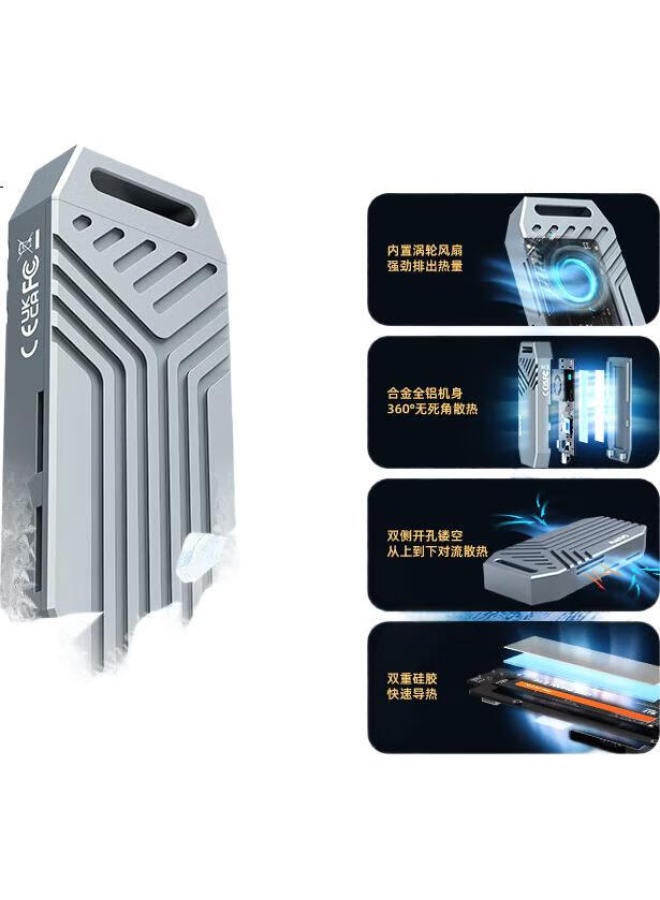 MAIWO حافظة قرص صلب Maiwo Usb4.0، حافظة M.2 Nvme Ssd بسرعة 40Gbps متوافقة مع Thunderbolt 5/4/3، مع مروحة مدمجة، مناسبة لجهاز Apple Macmini Laptop K1695F - Image 2