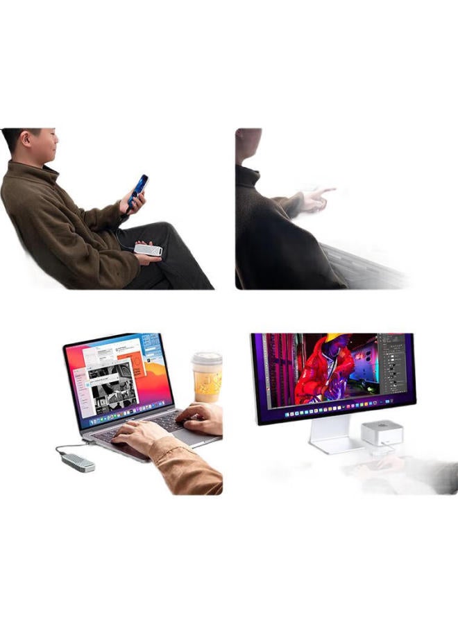 MAIWO حافظة قرص صلب Maiwo Usb4.0، حافظة M.2 Nvme Ssd بسرعة 40Gbps متوافقة مع Thunderbolt 5/4/3، مع مروحة مدمجة، مناسبة لجهاز Apple Macmini Laptop K1695F - Image 1