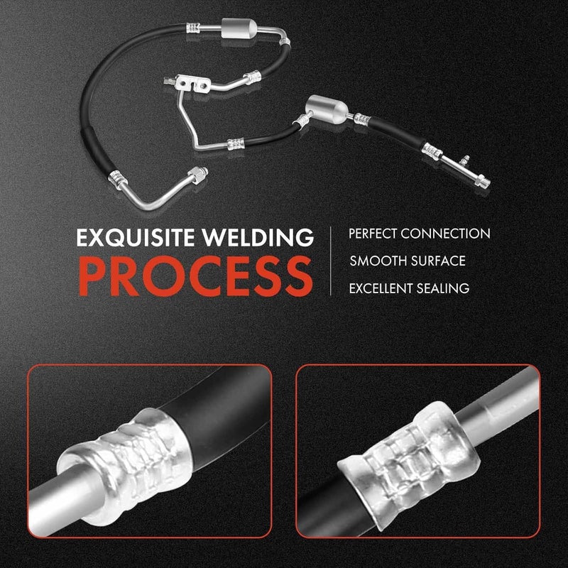 A-Premium A/C Manifold Suction and Discharge Line Hose Assembly for Ford Bronco F-150 F-250 F-350 (1989-1993) - Image 5