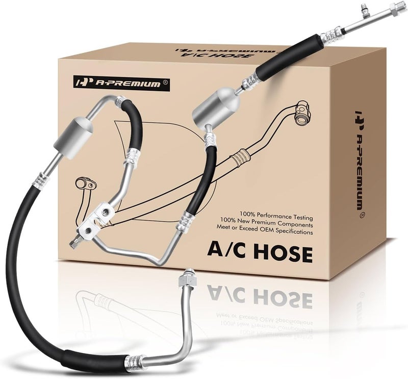 A-Premium A/C Manifold Suction and Discharge Line Hose Assembly for Ford Bronco F-150 F-250 F-350 (1989-1993) - Image 1