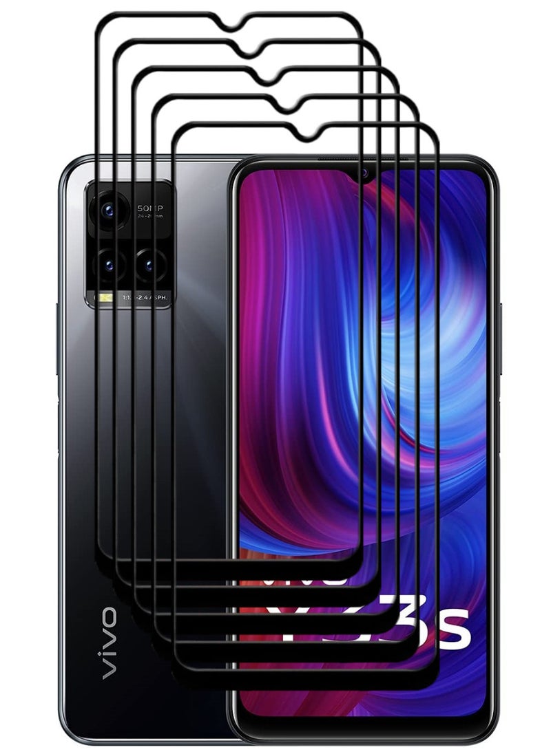 ACLIX 5 Pieces Antistatic ESD Dustproof Premium Quality High Definition Tempered Glass Screen Protector Designed For vivo Y33s - Image 1