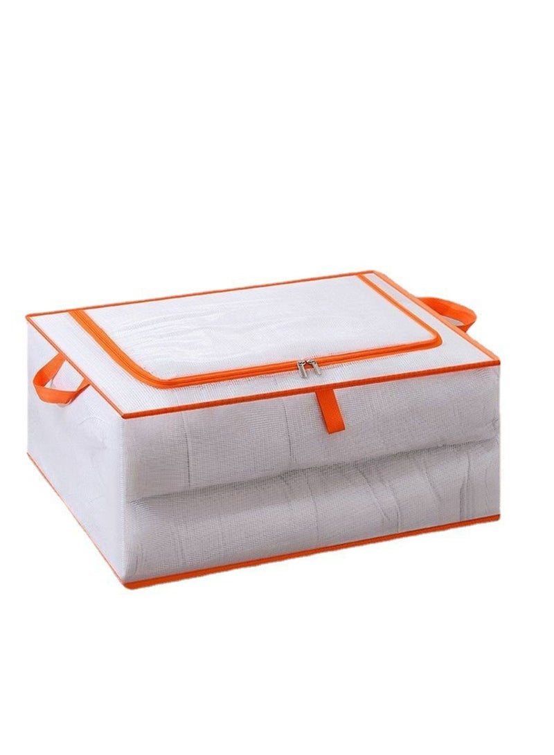 Bukela Large capacity transparent waterproof zipper rectangular storage container for blankets and quilts M 55x40x20cm - Image 1