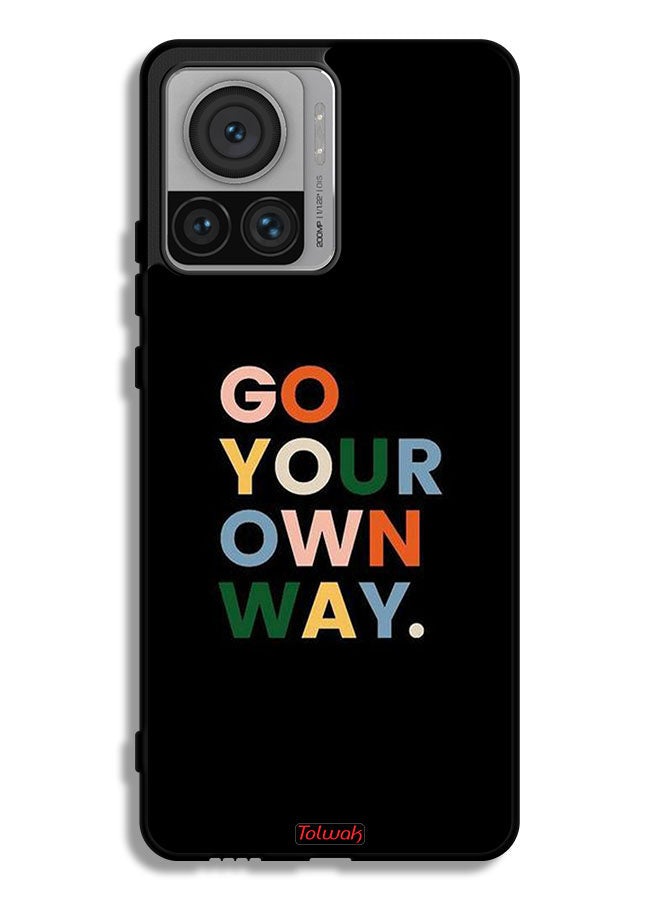 Tolwak Motorola Edge 30 Ultra Protective Case Cover Go Your Own Way - Image 1