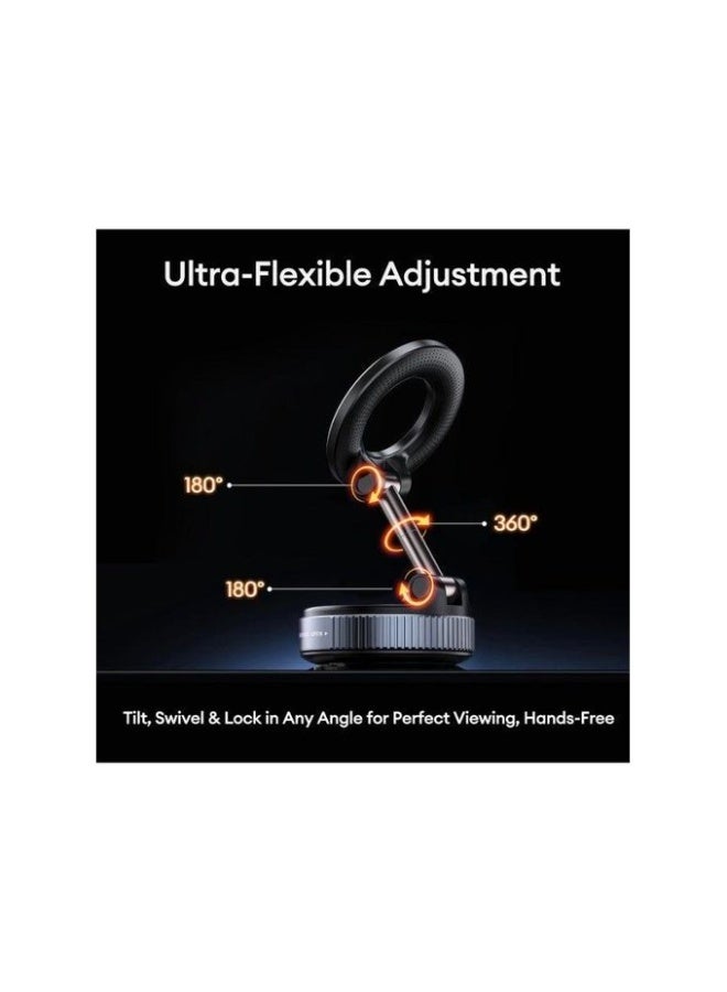 Magnetic Car Phone Holder with Strong Suction Base – 360-Degree Rotation – MagSafe Compatible - Image 2