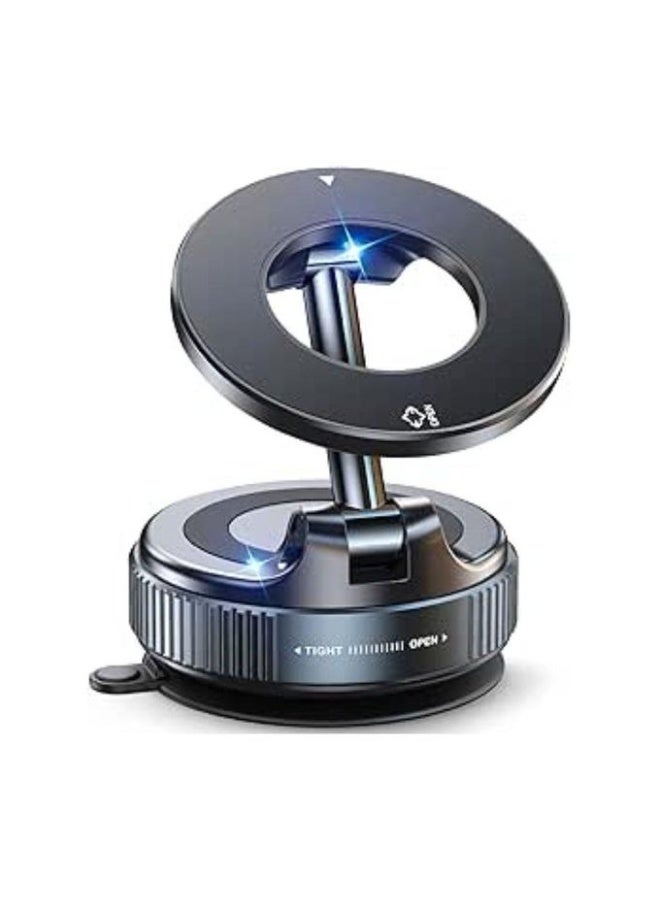 Magnetic Car Phone Holder with Strong Suction Base – 360-Degree Rotation – MagSafe Compatible - Image 1