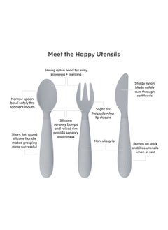 EZPZ - Happy Utensils - Pewter - pzsku/ZFF5E2B76A2895398D565Z/45/_/1740647900/4047df62-f4f0-4bce-8c9c-44be9b635811