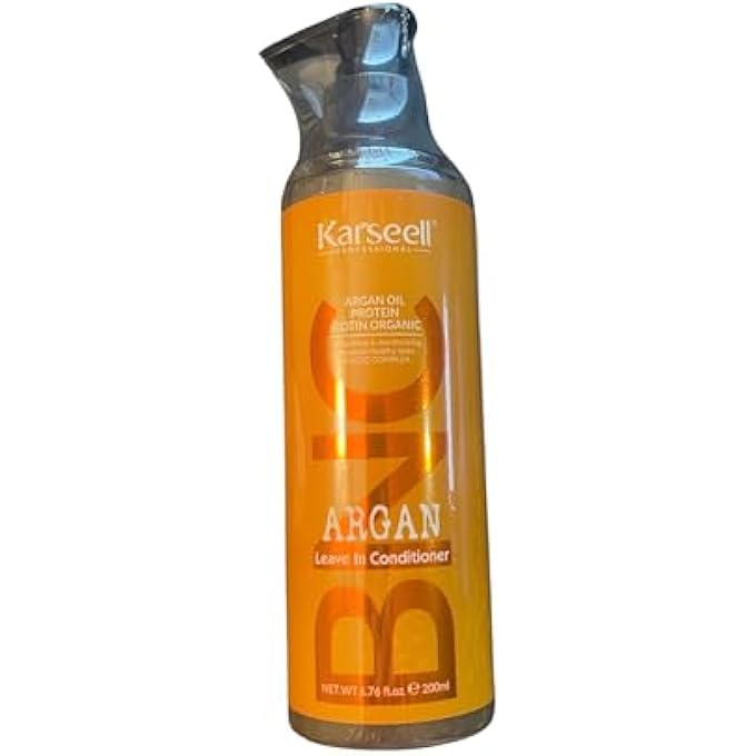 Karseell LEAVE-IN CONDITIONER WITHOUT RINSING MOISTURISER DRY DAMAGED COLOURED HAIR ARGAN OIL MACA COLLAGEN ANTI-FRIZZ SHINE SOFTNESS HEAT PROTECTION ALL HAIR TYPES 200 ML - Image 3