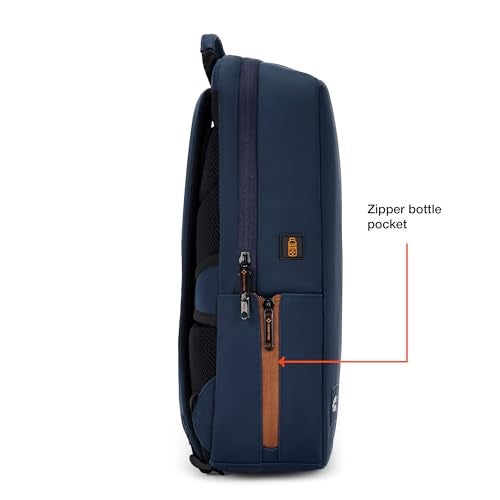 Nasher Miles Tribeca Premium Polyurethane Laptop Backpack 17L | Ideal for College, School, Office, Travel | Men, Women, Boys, Girls (Navy Blue) - Image 5