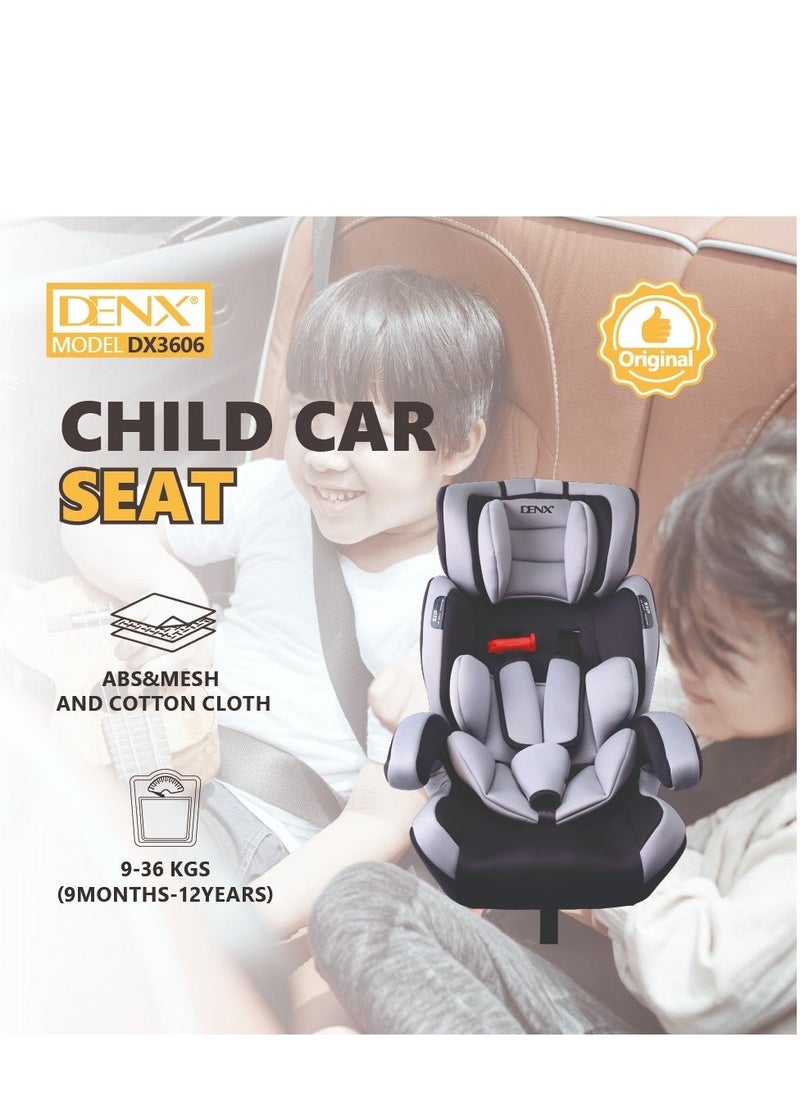 Denx Comfortable Baby Car Seat, For Children From 1 Month To 12 Years With Multiple Reclining Positions, Adjustable Headrest Height, Certified Travel Baby Car Seat For Toddlers Blue/Black - Image 5
