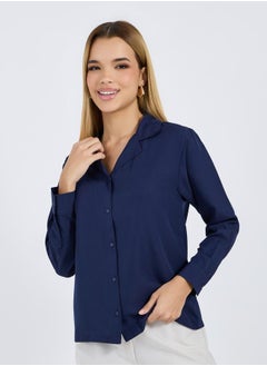 Solid Notch Collar Regular Fit Shirt - pzsku/ZFF5E45EA19A933828025Z/45/_/1738970678/d457ffc8-0164-4695-8e1b-a448c544d514