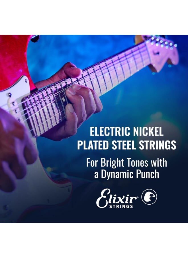 ELIXIR - Elixir Strings, Electric Guitar Strings, Nickel Plated Steel with NANOWEB Coating, Longest-Lasting Bright Tone with Comfortable Feel, 6 String Set, Super Light 9-42 - Image 1