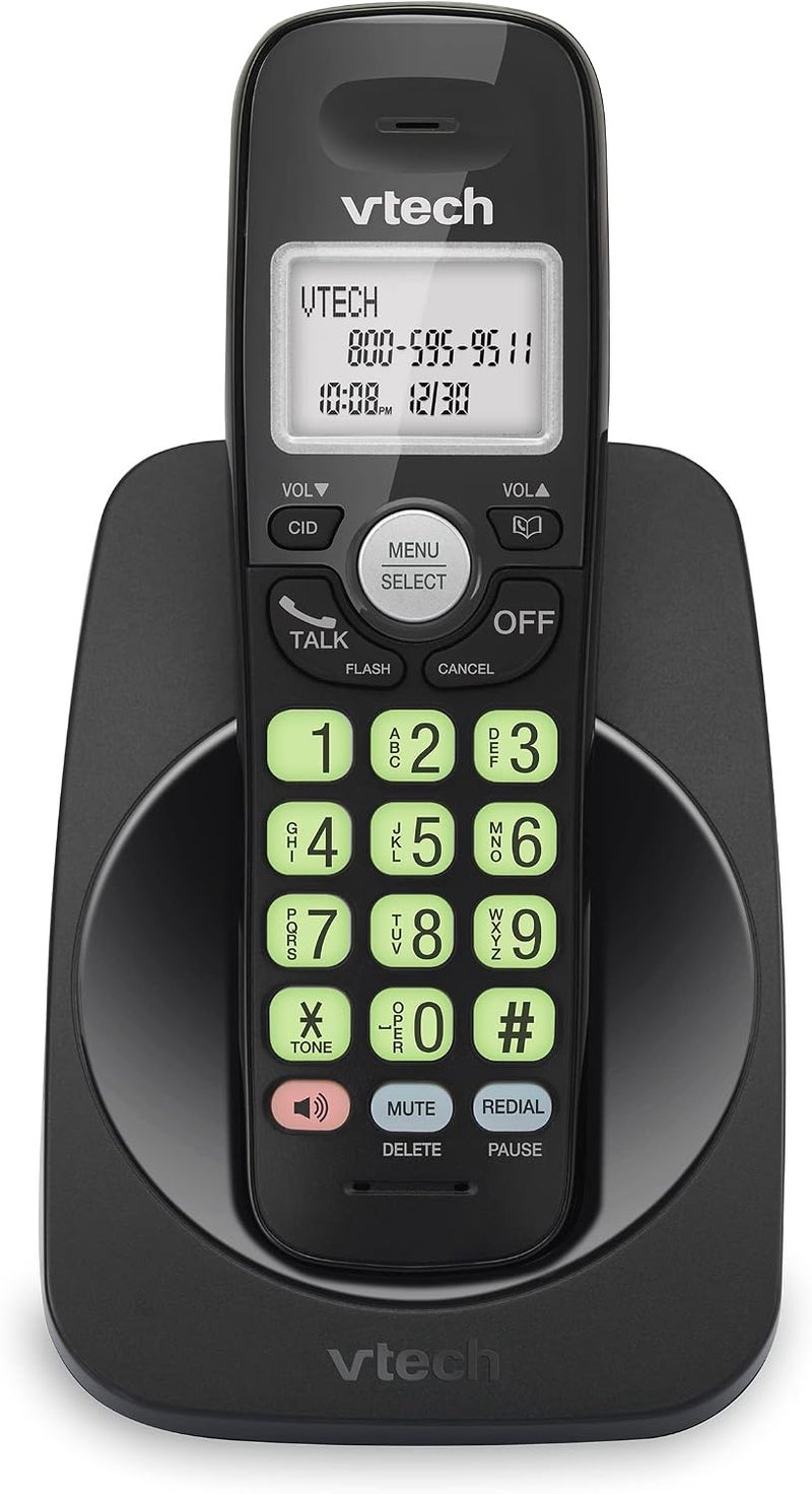 VTech VG131-11 DECT 6.0 Cordless Phone with Bluetooth, Full Duplex Speakerphone, Caller ID, and 1000ft Range (Black) - Image 1