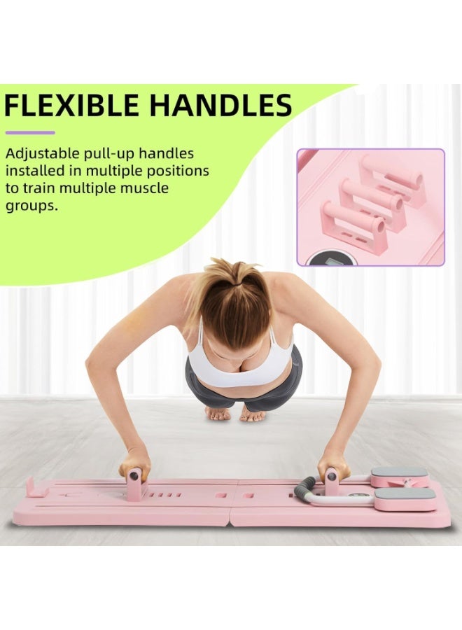 YQbest Portable Pilates Reformer Machine for Home Gym - Auto-Rebound Pilates Board with Abdominal Core Trainer & Full Body Workout | Professional Pilates Equipment for Men/Women - Image 5