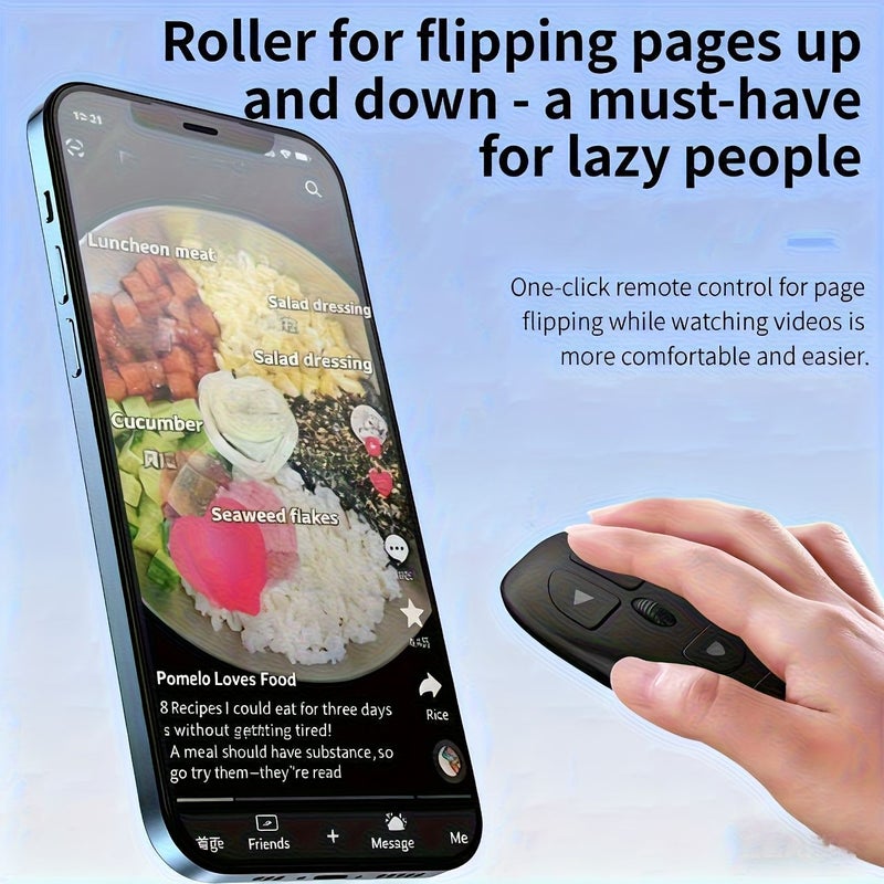 Grey Wireless Remote Control for Selfie Live Streaming Video Shooting Stable Connection - Image 4