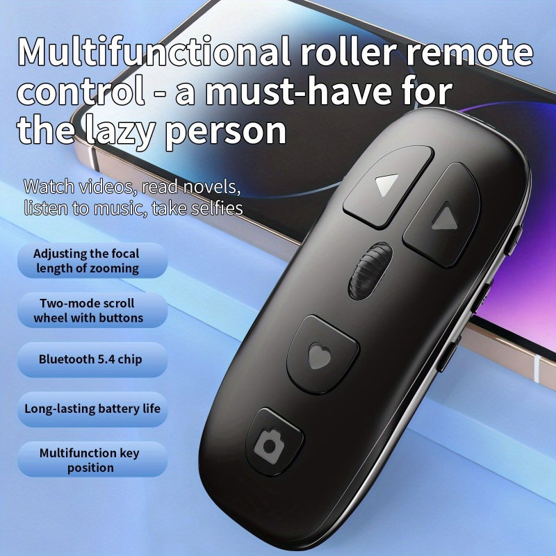 Grey Wireless Remote Control for Selfie Live Streaming Video Shooting Stable Connection - Image 2