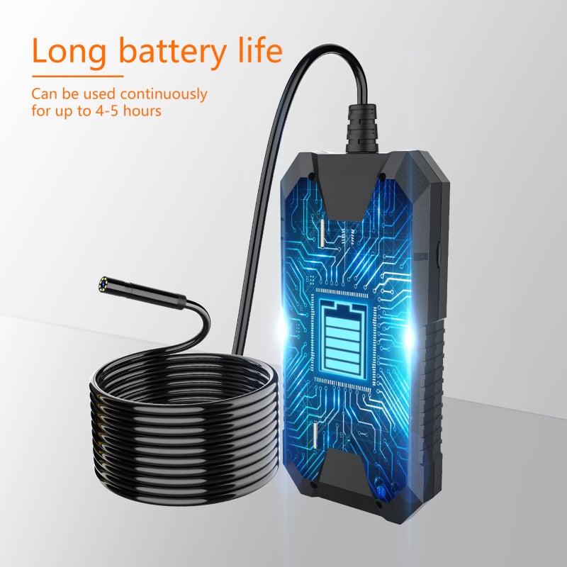 Industrial endoscope camera 1920 * 1080P 8 LED light IP68 waterproof detection camera with 4.5-inch display screen, 5m hard wire, 8mm camera diameter - Image 4